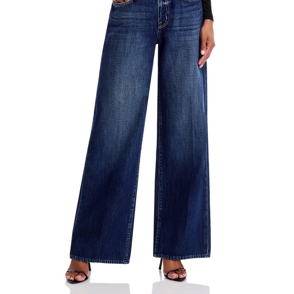 rag & bone Blue Flare Wide Leg Jeans